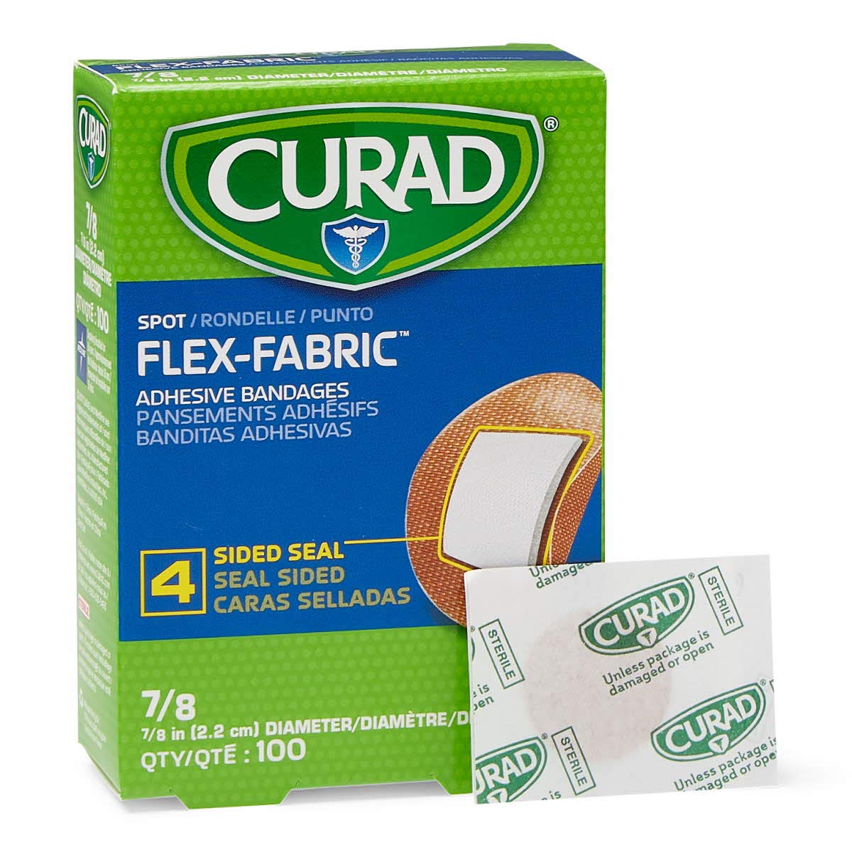 Curad fabric bandage demonstrates breathable material for airflow and comfort.