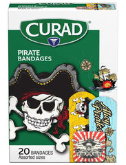 CURAD Kids Pirate Bandages packaged for quick access during minor scrapes