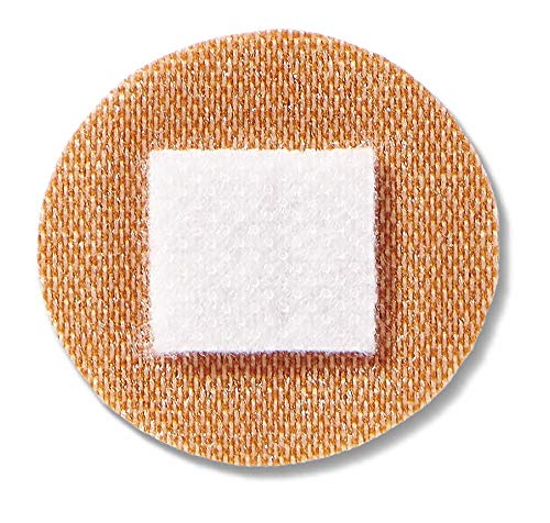 Curad logo on fabric bandage highlighting flexible stretch for skin contours.