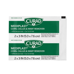 Curad Mediplast corn and wart remover pads ready for targeted foot care.
