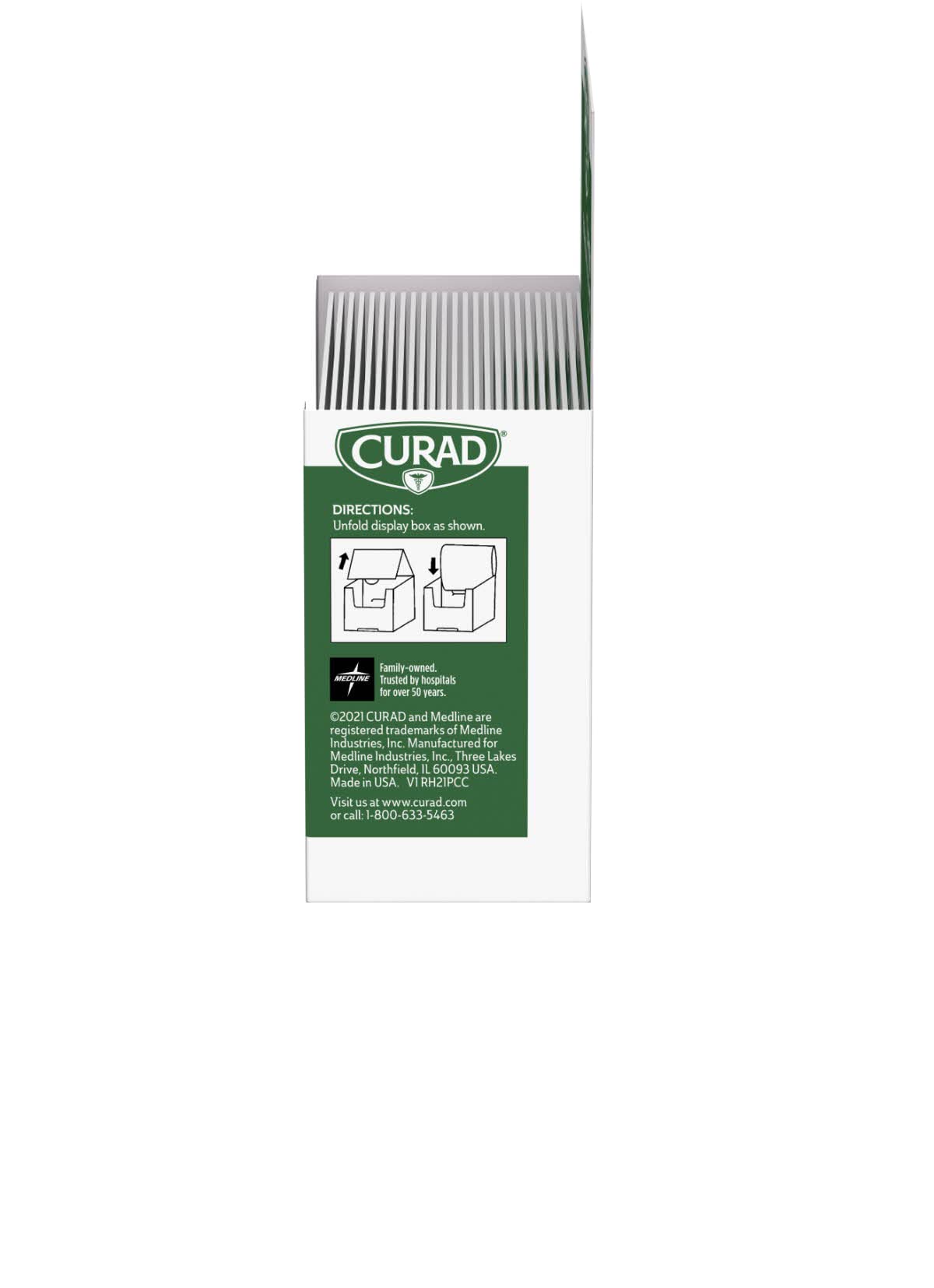 Curad Mediplast pad with 40% salicylic acid for corns, calluses, plantar warts.
