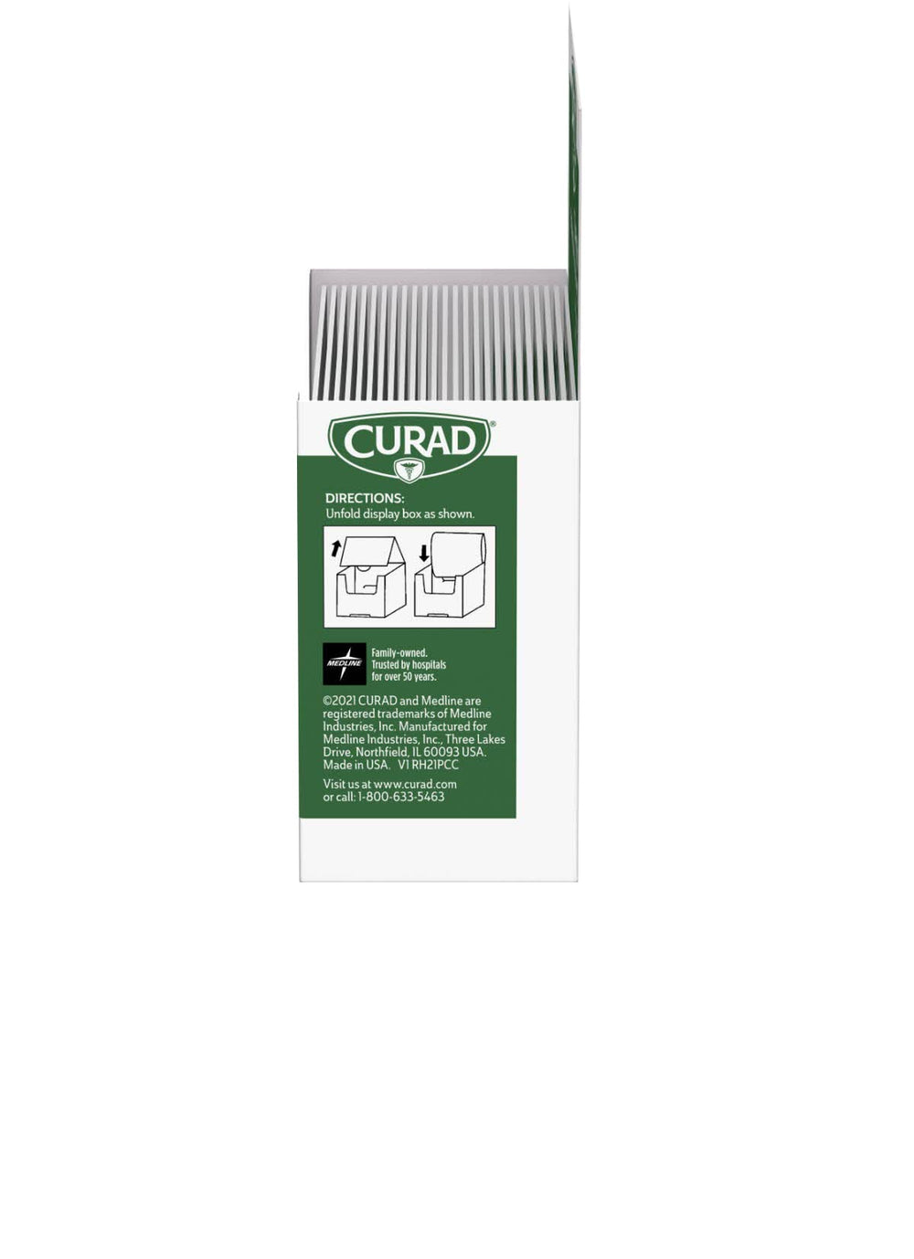 Curad Mediplast pad with 40% salicylic acid for corns, calluses, plantar warts.