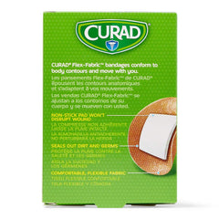 Curad spot bandage packaging reveals 100 bandages per box.