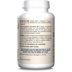 Curcumin 95 veggie capsule packaging emphasizes gluten-free formulation.