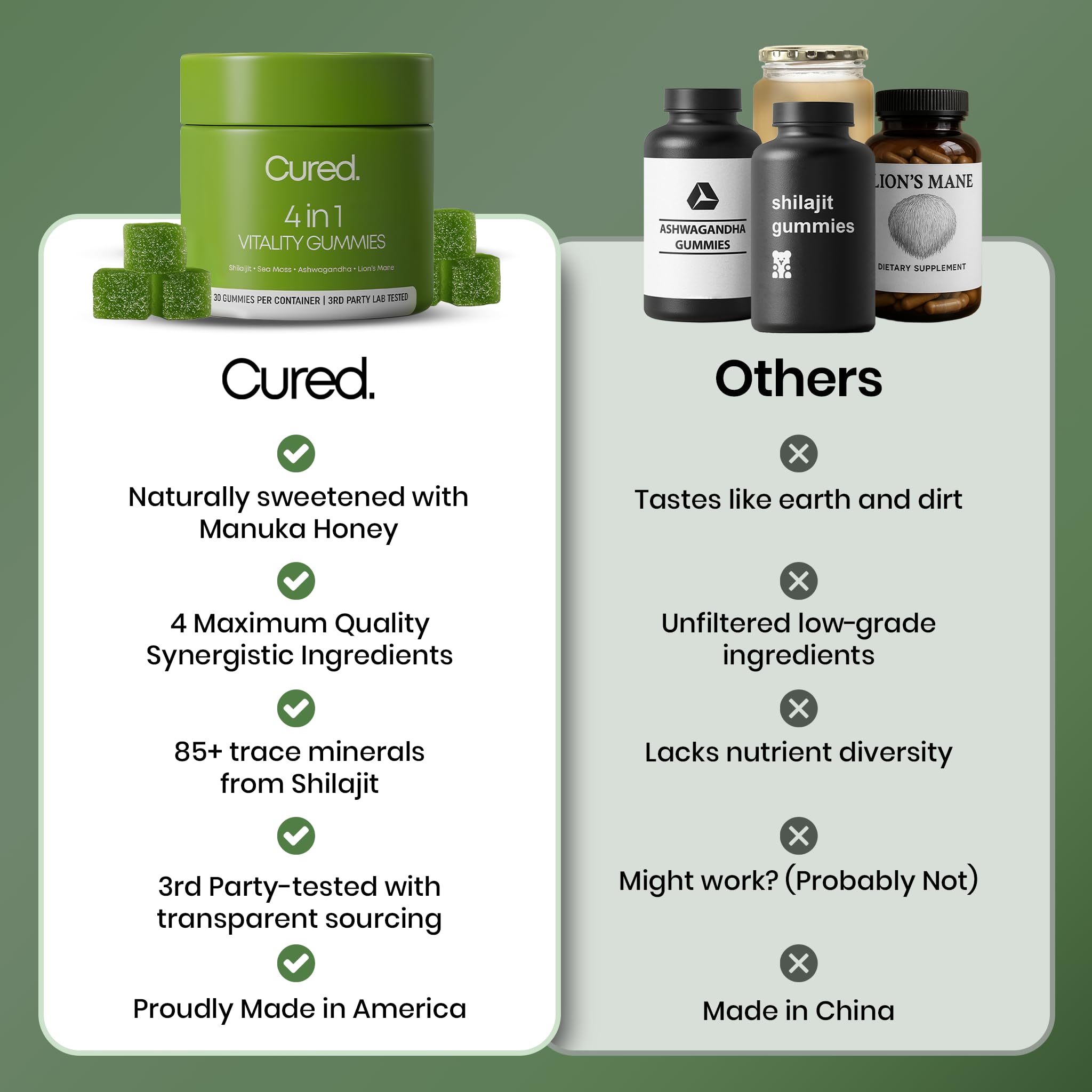 Cured Himalayan Shilajit detail highlights mineral blend for vitality support.