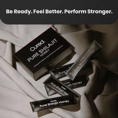 Cured Shilajit Honey Sticks travel ready pack for on the go routines.