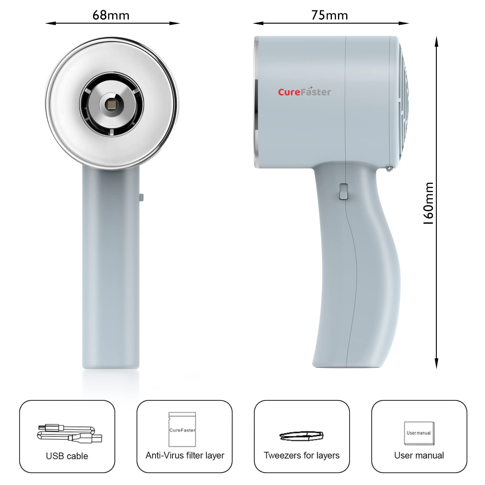 Curefaster home-use compact design for easy skin care