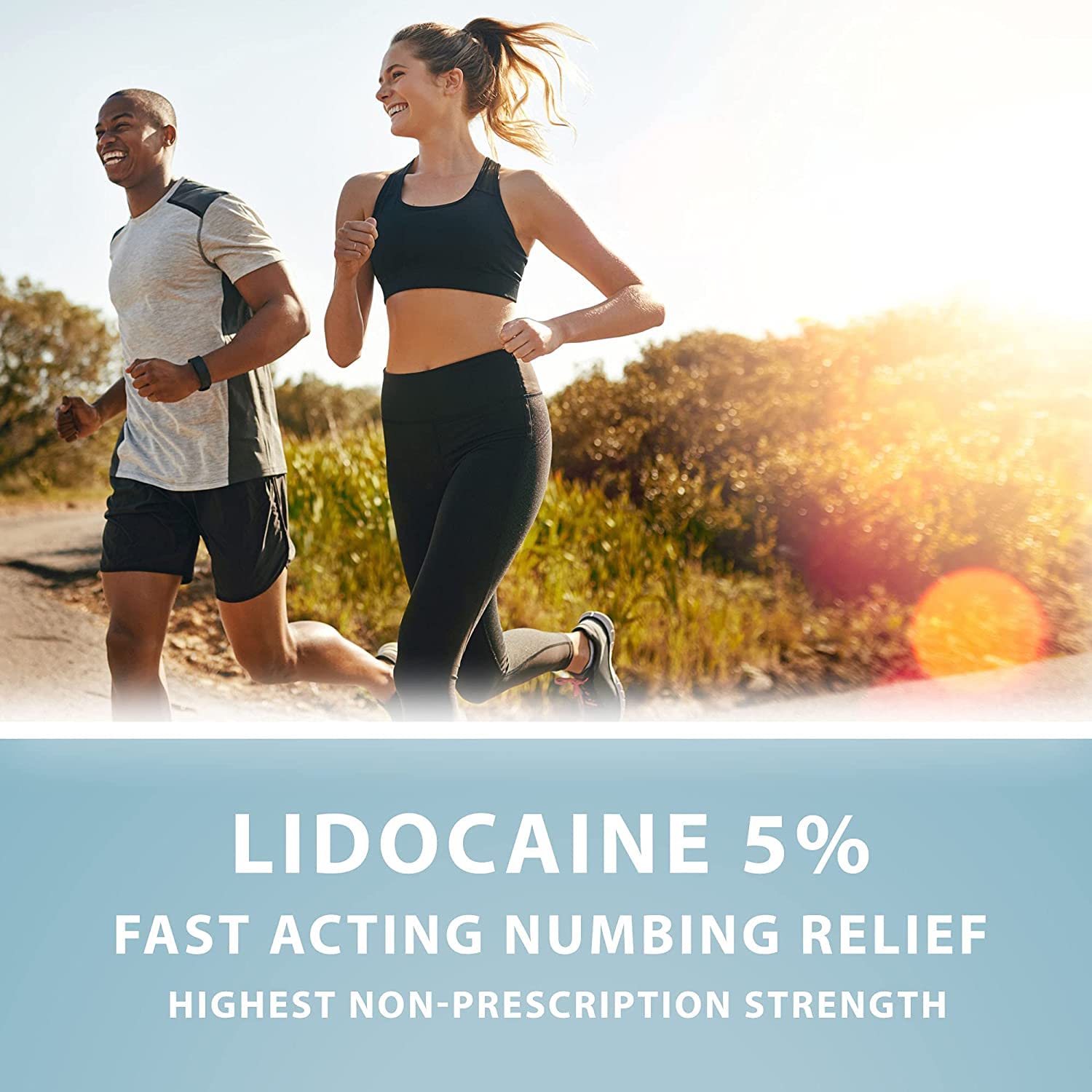 Applying Curist 5% lidocaine cream to skin for temporary numbness