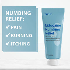 Dispensing Curist lidocaine cream from the tube for targeted relief