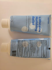 Curist lidocaine cream being handled by hands for at-home use