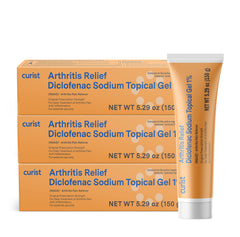 Curist 1% diclofenac gel tube front view for joint relief.
