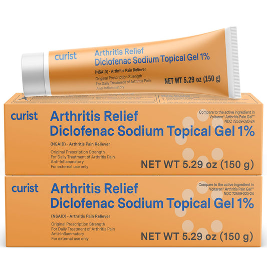 Curist Diclofenac Gel 1% bottle for targeted joint discomfort relief.