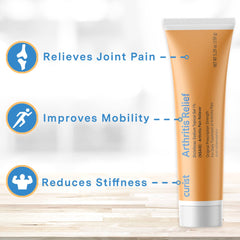 Curist Diclofenac Gel 1% on ankle area for foot joint comfort.