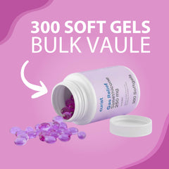Curist Gas Relief Softgels pour-over action for quick intake on the go
