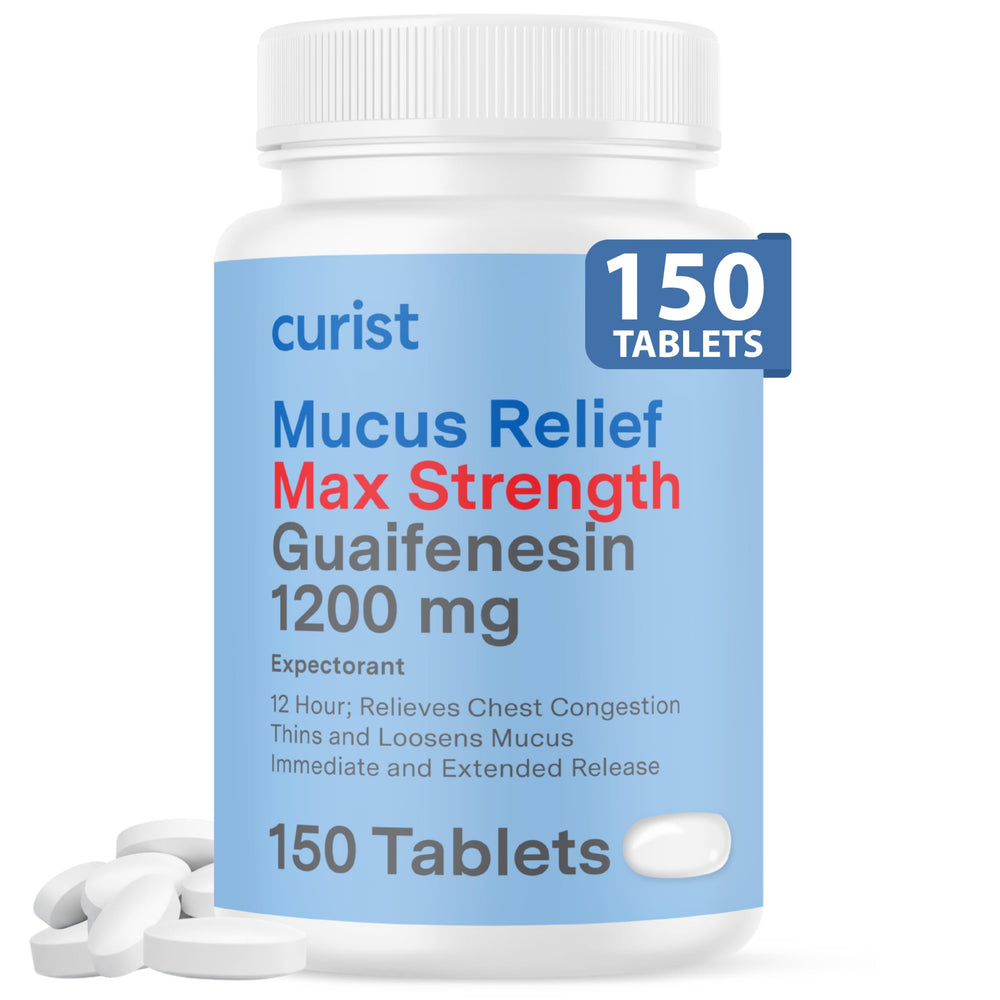 Curist Guaifenesin 1200 mg bottle front for maximum mucus relief.