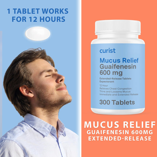 Curist guaifenesin 600mg ER tablets pack highlights bulk pack option