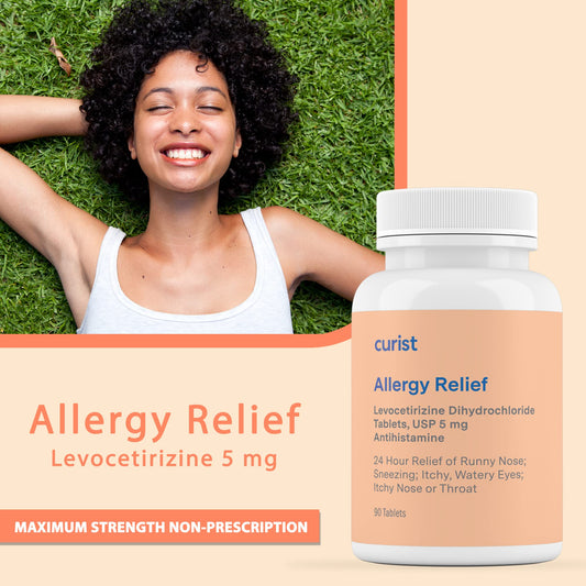 Curist levocetirizine 5mg, 90 tablets per bottle for daily use