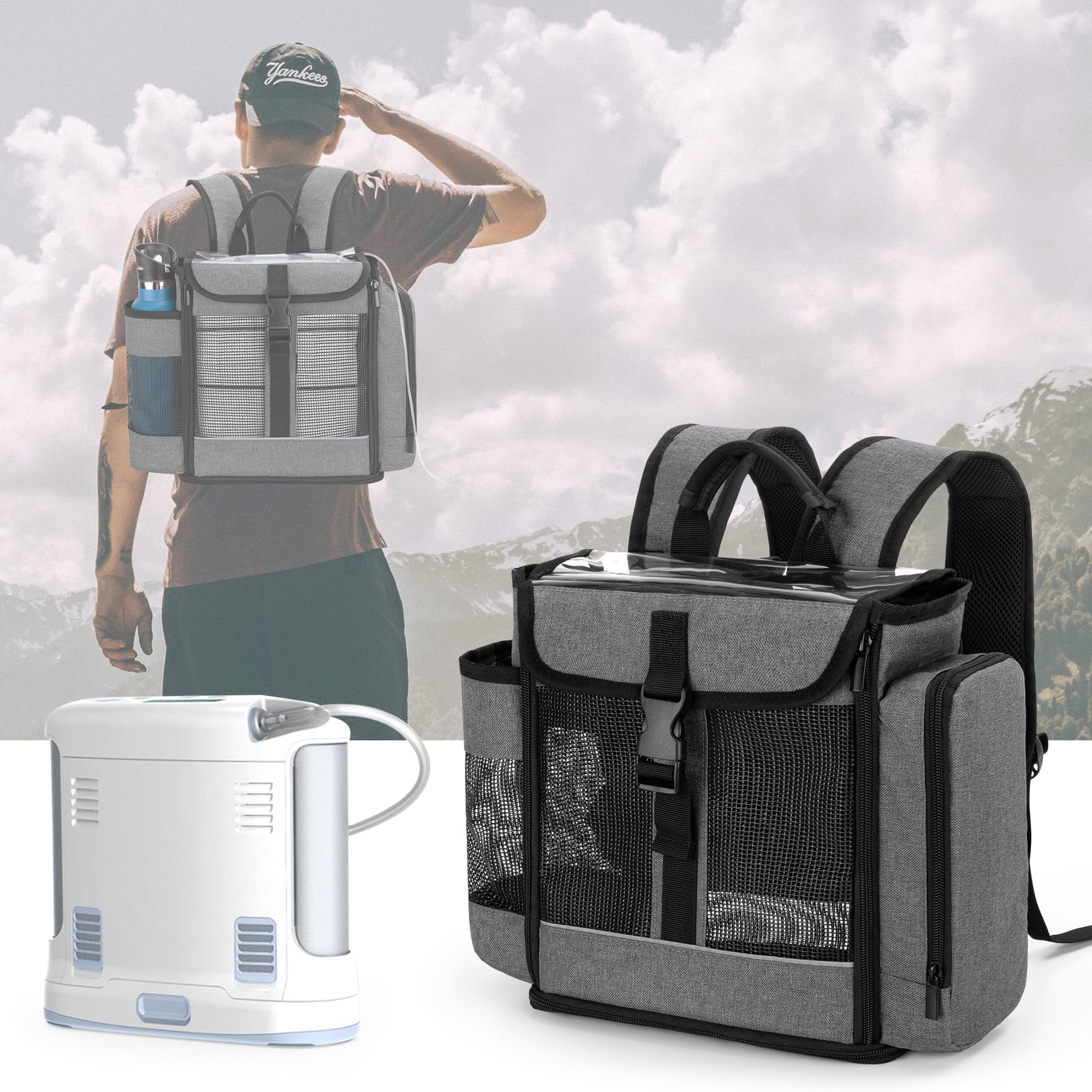 CURMIO back cushion pocket provides comfortable carrying and space for personal items.