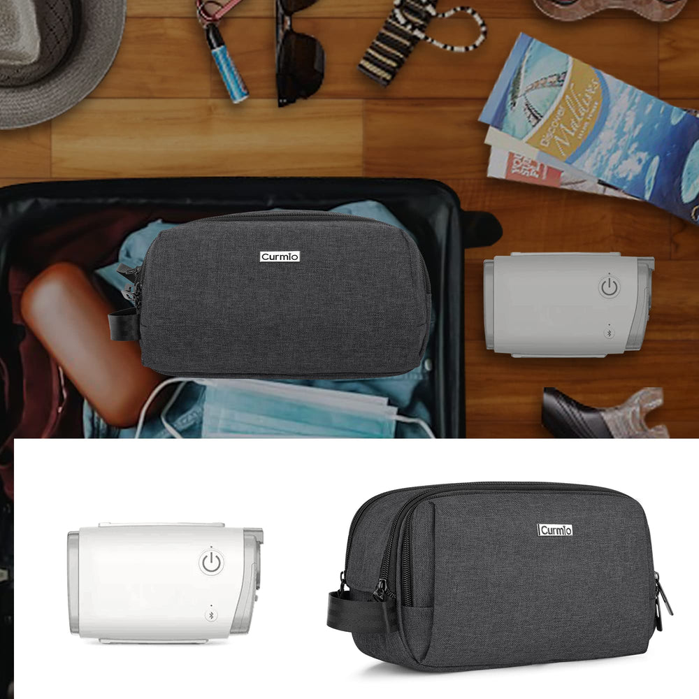 CURMIO CPAP travel bag compact, travel-ready size fits in a backpack or suitcase.