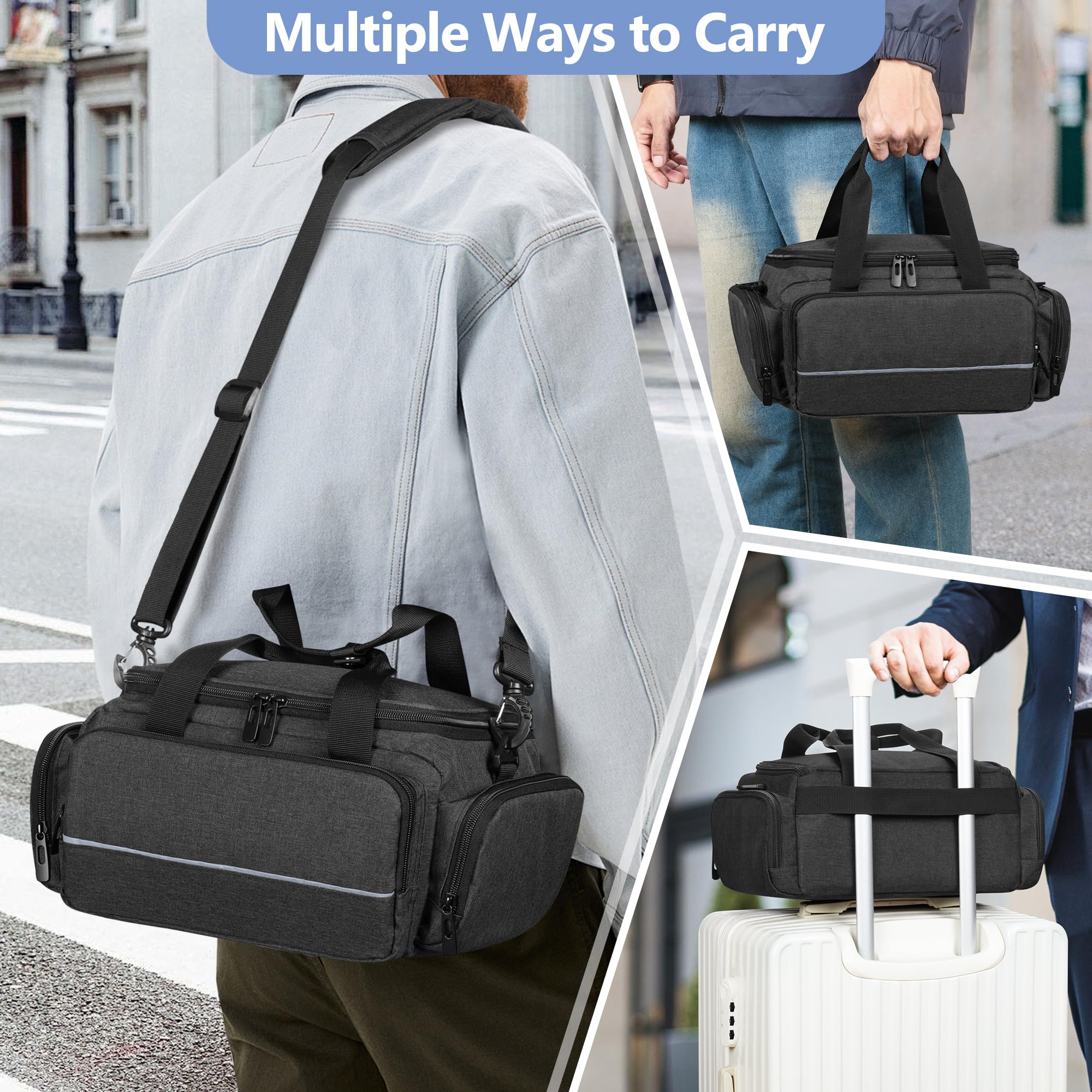 CURMIO CPAP travel bag back suitcase strap enables hands free travel