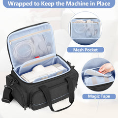 CURMIO CPAP travel bag front pocket organized for masks and filters