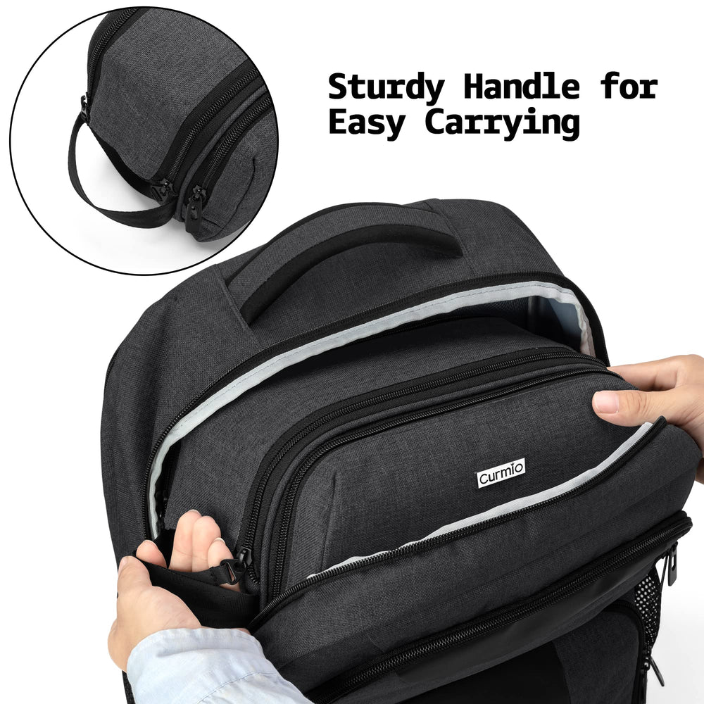 CURMIO CPAP travel bag handle design offers comfortable, on-the-go carrying.