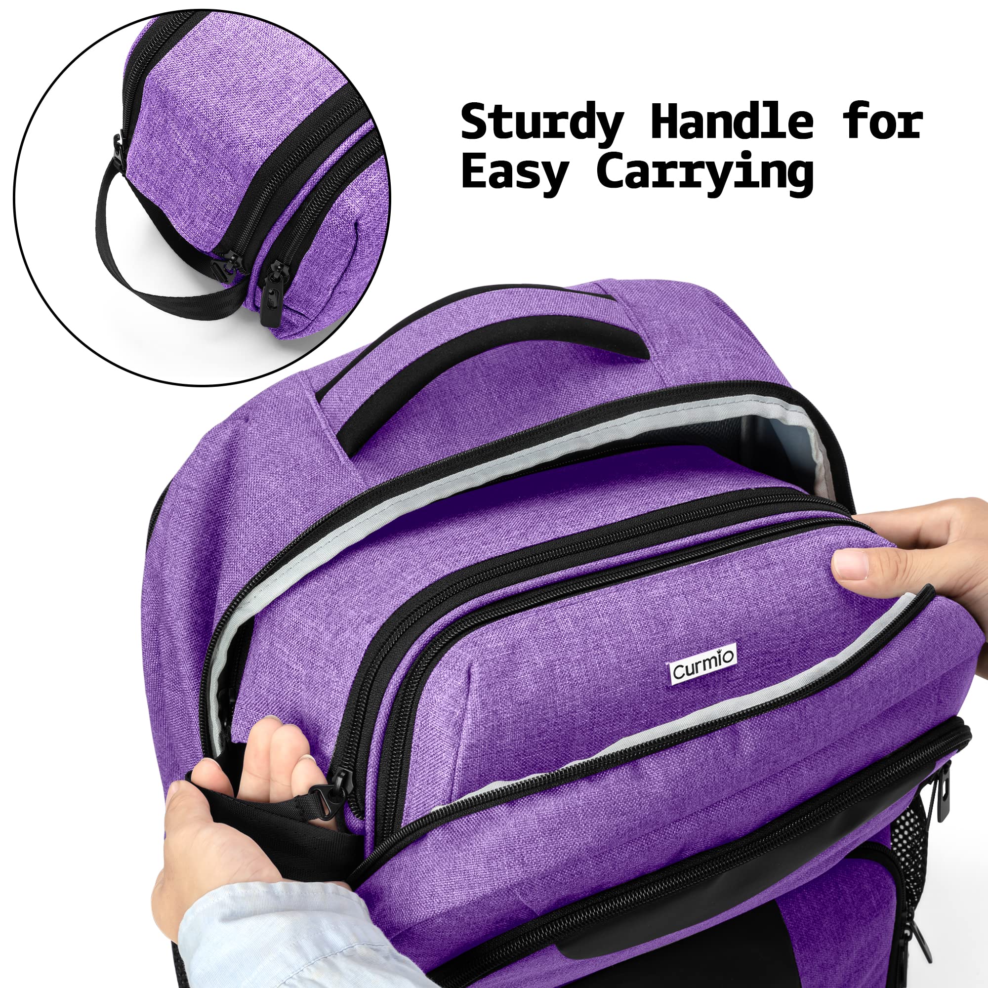 CURMIO CPAP travel bag padded-material protects gear during travel