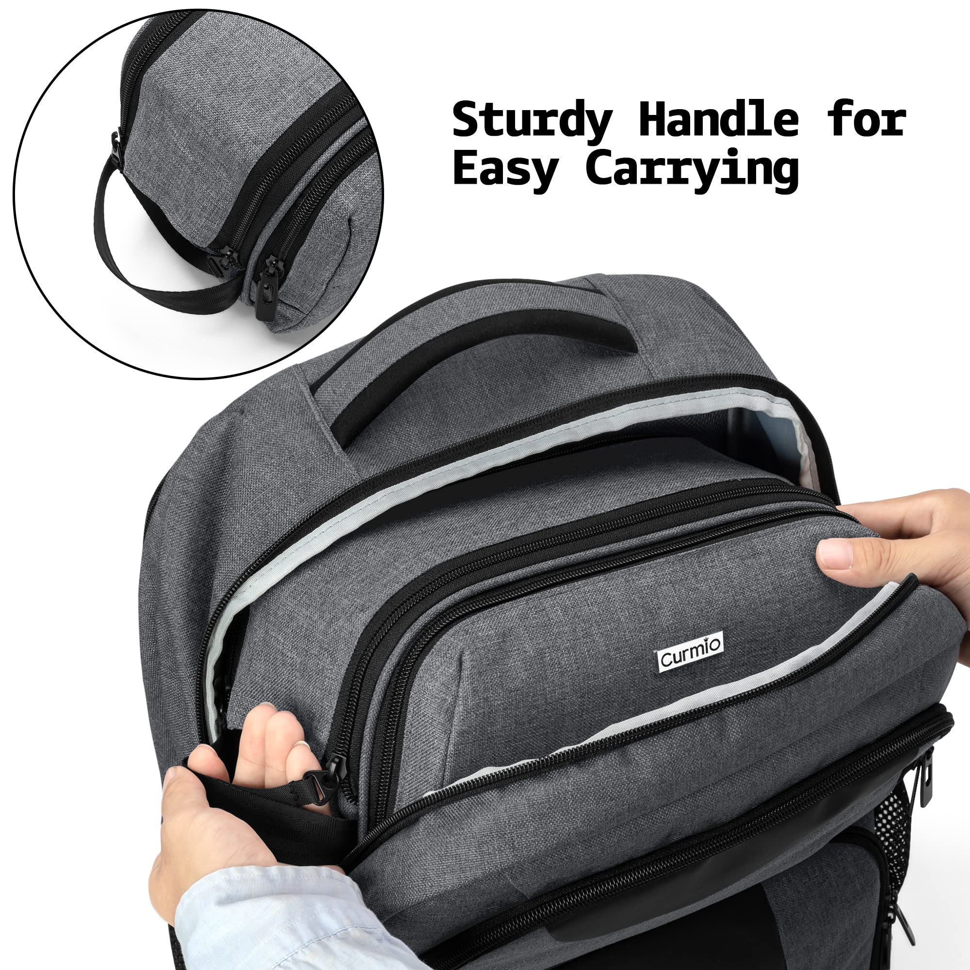 Top flap with edge-to-edge zippers and hook-and-loop closure for quick access.