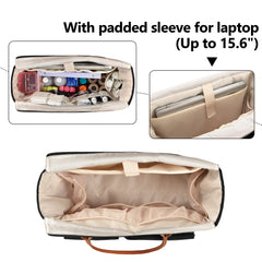 CURMIO Nurse Tote Bag side mesh pouches for water bottles and essentials.