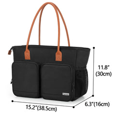 CURMIO Nurse Tote Bag water-resistant nylon protects gear during daily use.