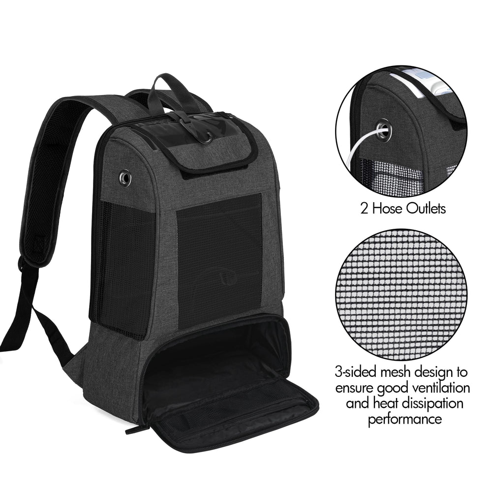 CURMIO backpack transparent flap allows quick viewing of the device and cables