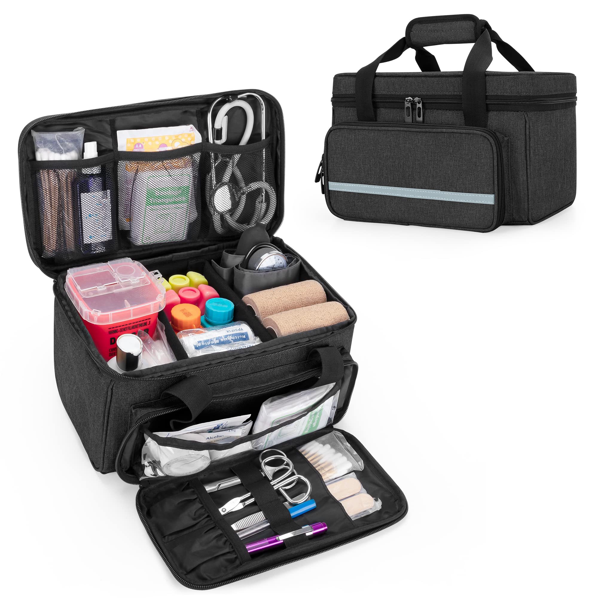 CURMIO small first aid bag front view shows organized layout for easy access