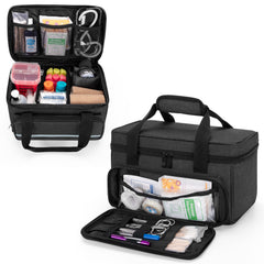 CURMIO organizer showcases removable dividers and mesh pockets for supplies