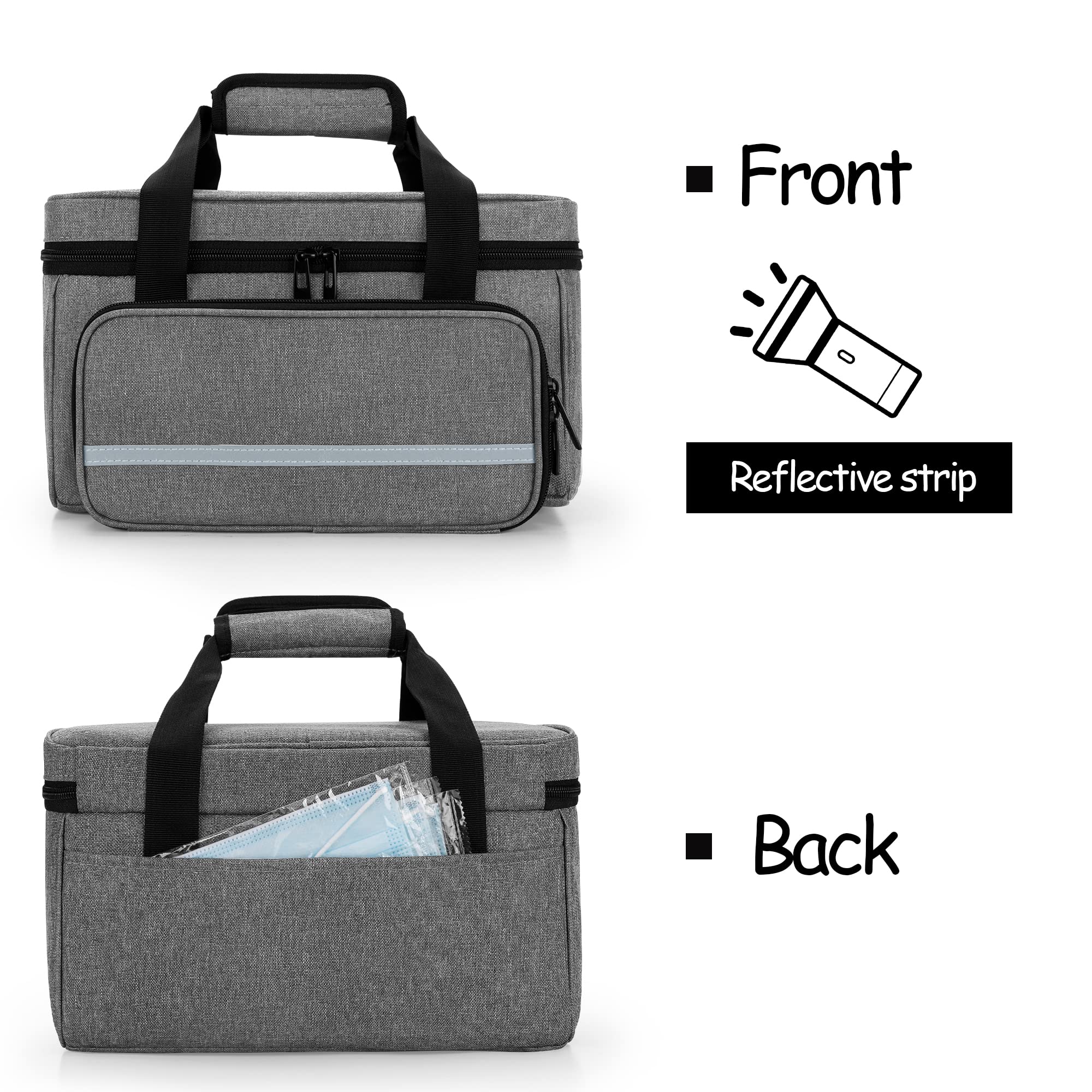 CURMIO small first aid bag hard wire frame provides structure for reliable access during travel.