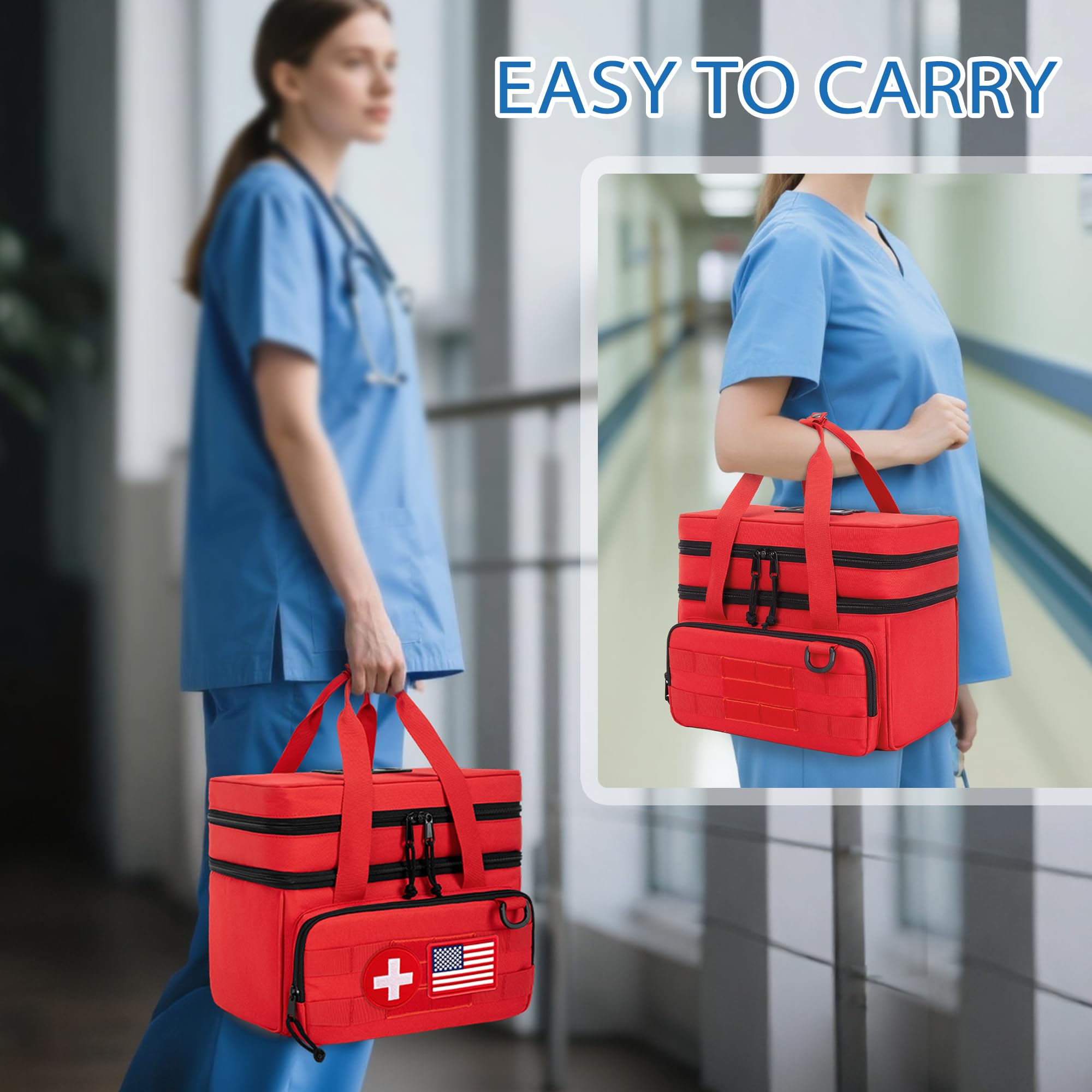 CURMIO durable nylon material highlights portable, rugged organization.