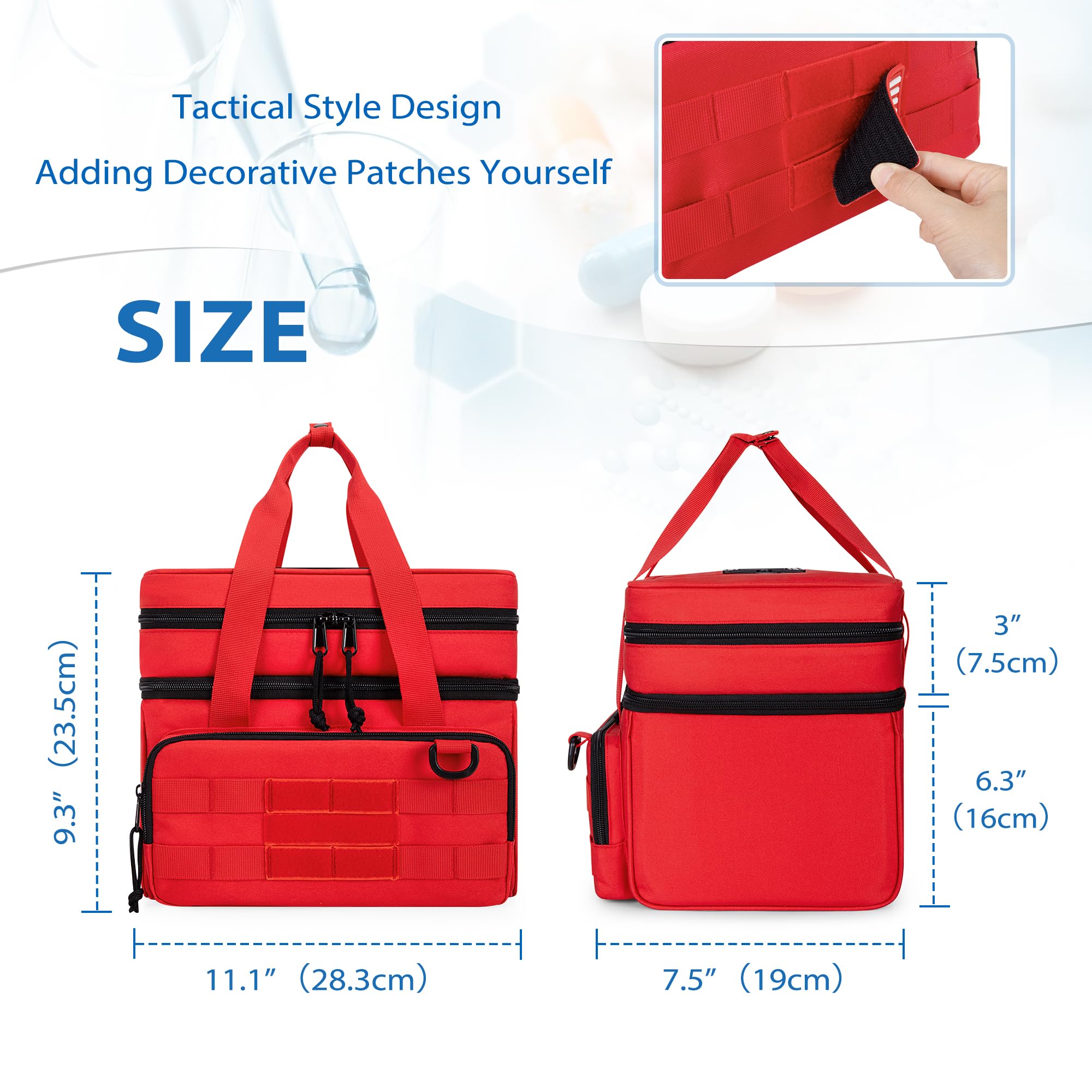 CURMIO rugged nylon tactical design for durable medical storage.