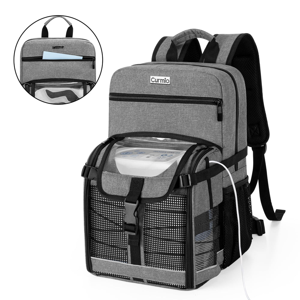 CURMIO travel backpack roomy main compartment fits a 14-inch laptop and more