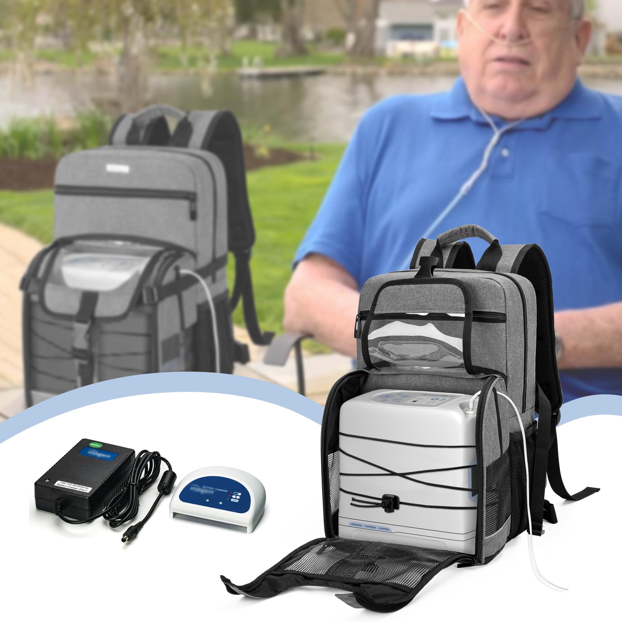 CURMIO breathable shoulder straps and airflow back reduce strain