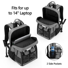 CURMIO backpack ventilation mesh helps keep batteries cool during use