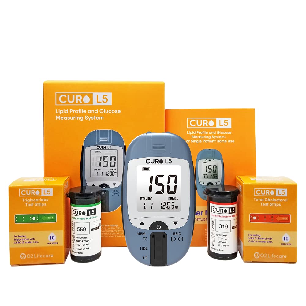 CUROfit L5 device for at-home cholesterol testing with quick results.