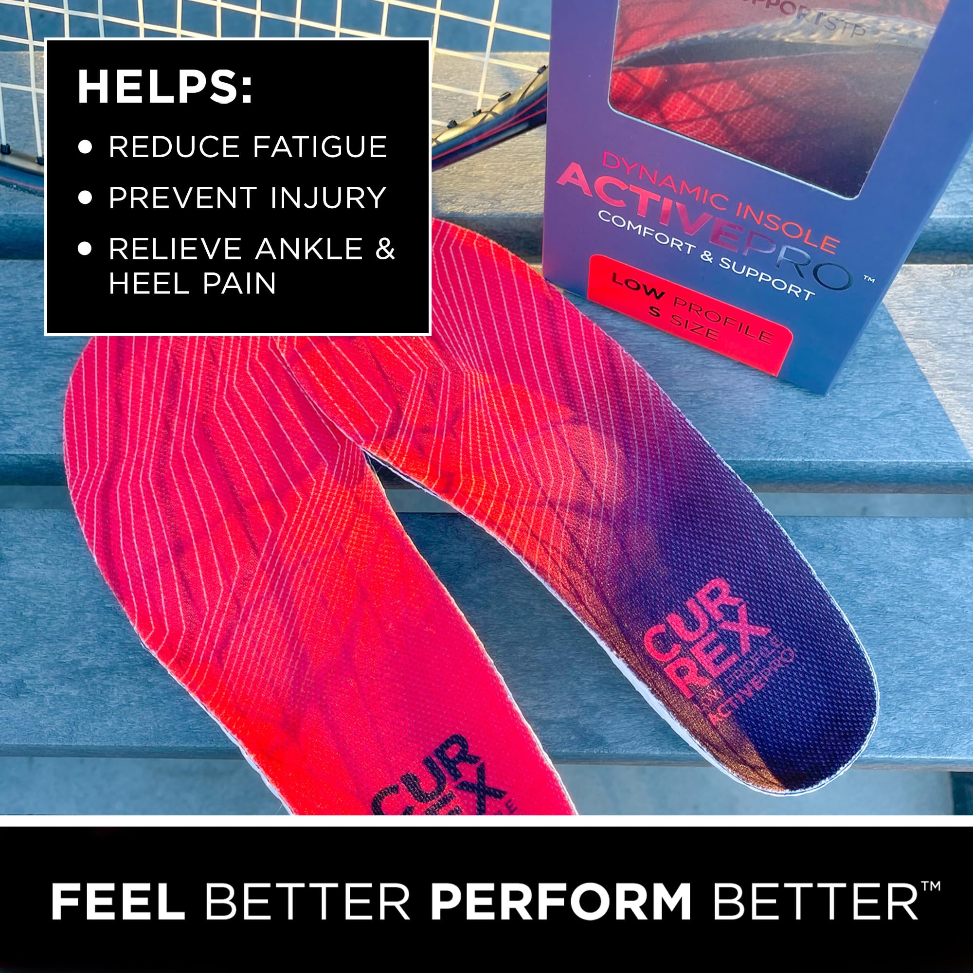 CURREX ActivePro insoles dynamic arch technology supports arch stability during activity