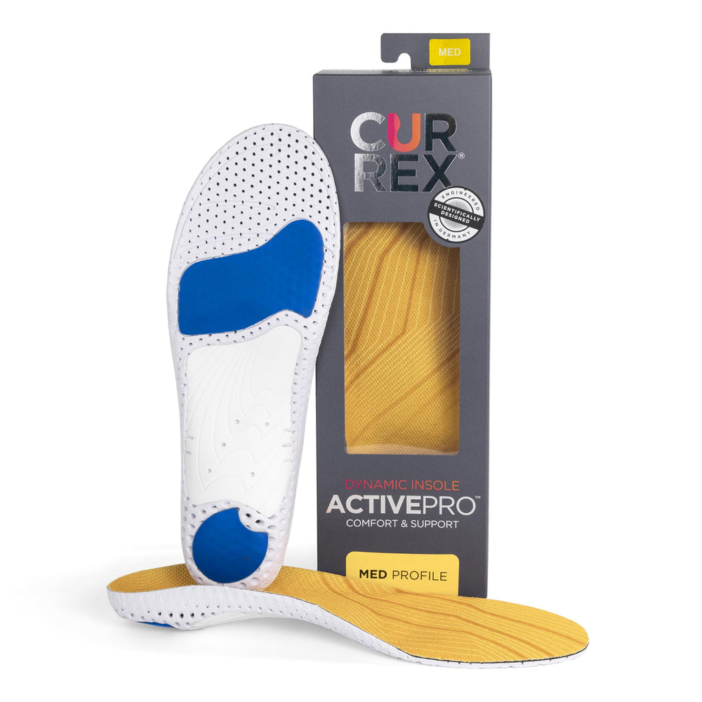 CURREX ActivePro insoles heel cushion absorbs impact for daily walking comfort