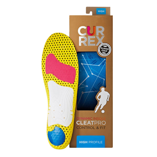 Currex CLEATPRO thin arch support insole for snug cleats and comfort.