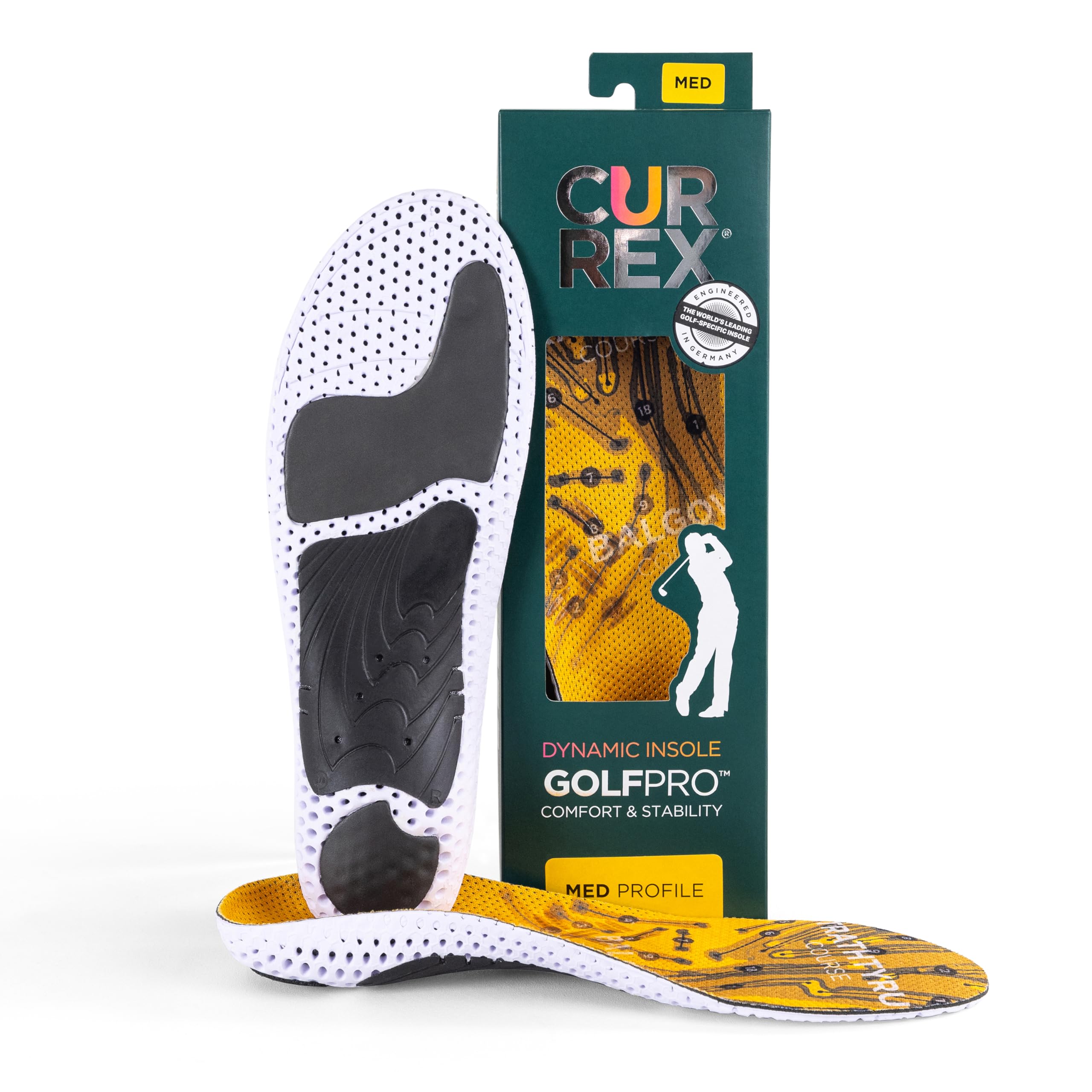 currex GolfPro insole arch support improves balance during golf
