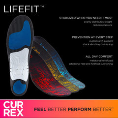 CURREX LifeFit breathable, sweat-absorbent material keeps feet cool