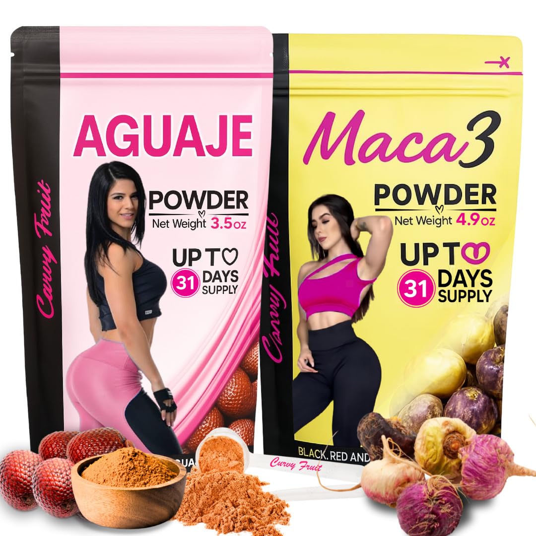 Curvy Fruit Aguaje powder pouch supports daily curve goals.