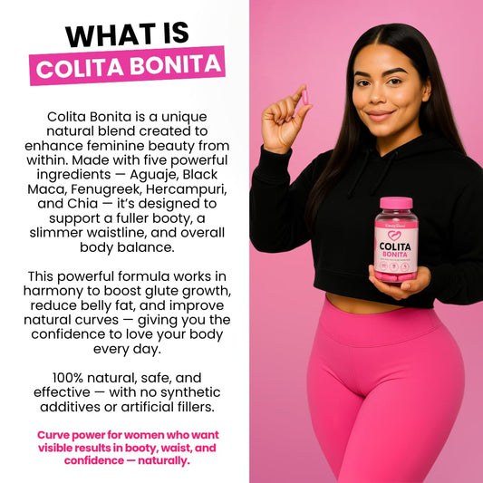 Curvy Fruit Colita Bonita Black Maca capsules close-up highlighting energy potential