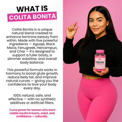 Curvy Fruit Colita Bonita Black Maca capsules close-up highlighting energy potential