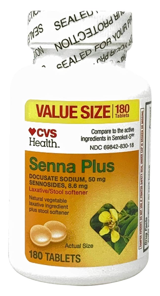 CVS Health Stool Softener bottle for gentle overnight support.