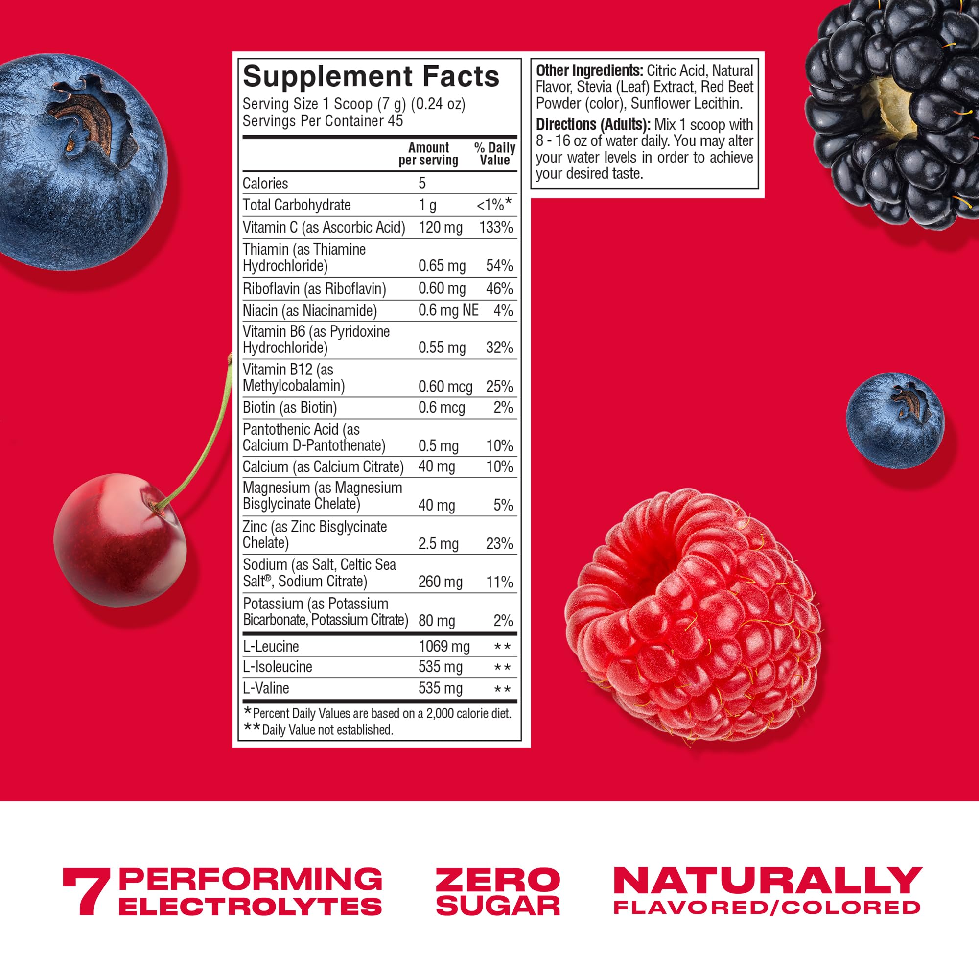 CWENCH Hydration Berry Crush scoop shown for precise measurement during workouts.